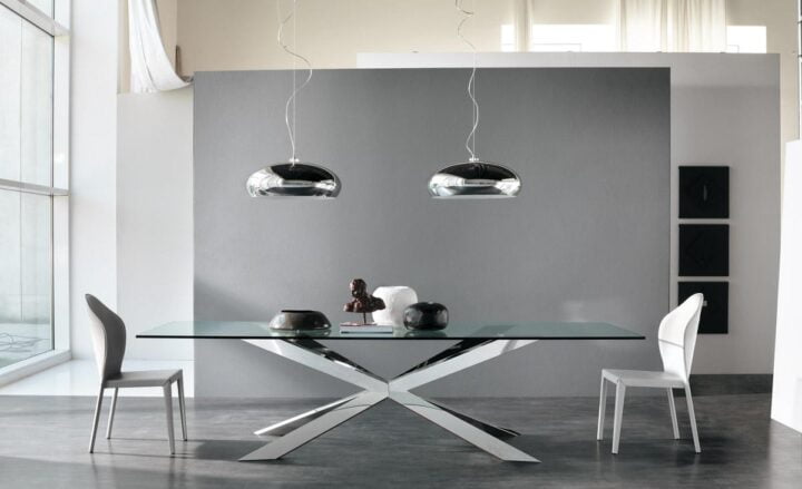 Spyder - rectangular tempered glass table | Cattelan Italia