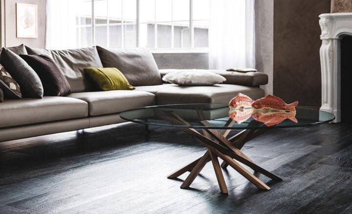 Atari - round wood coffee table | Cattelan Italia