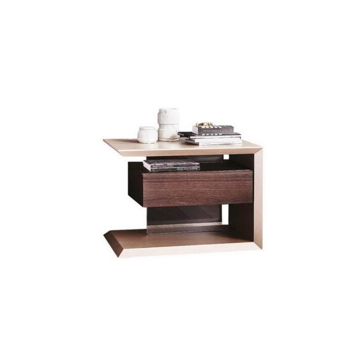 Biagio - rectangular veneer bedside table with drawers | Cattelan Italia