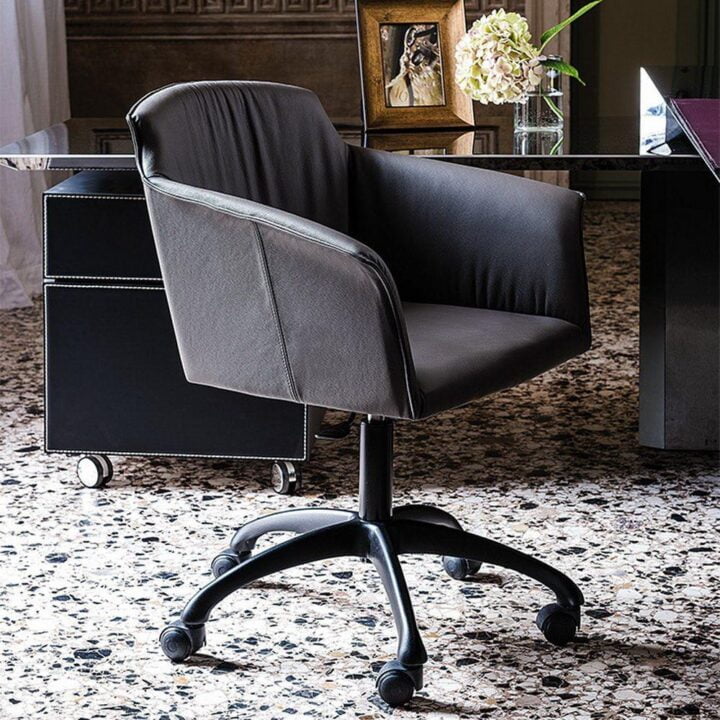 Tyler Wheels - leather chair | Cattelan Italia