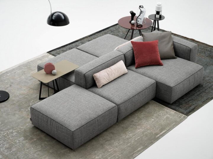 Alcazar - modular leather sofa | Alberta Salotti