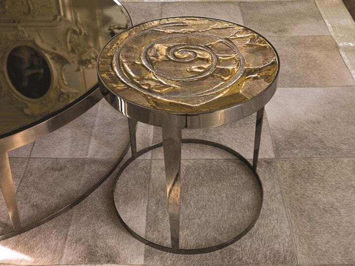 Amadeus - round metal coffee table | Longhi