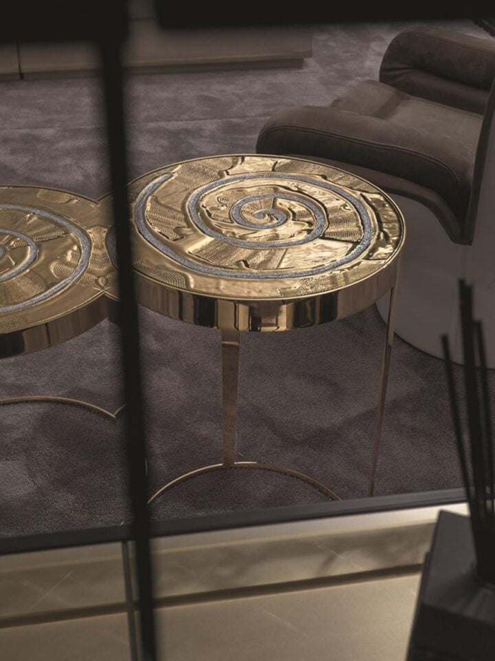 Amadeus - round metal coffee table | Longhi