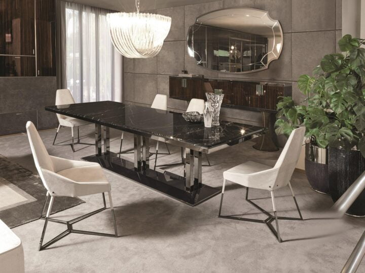 Artù - rectangular metal table | Longhi