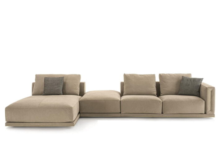 Atar - corner velvet sofa | Longhi