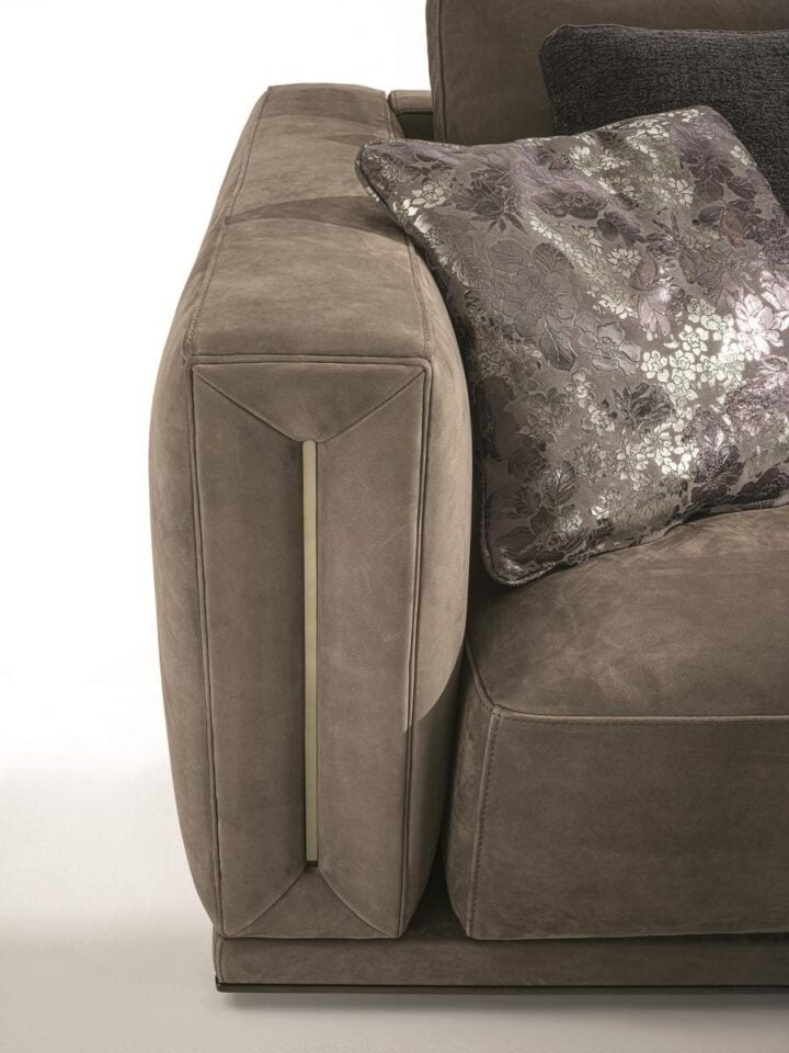 Atar - corner velvet sofa | Longhi