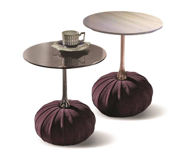 Bag - round stone coffee table | Longhi