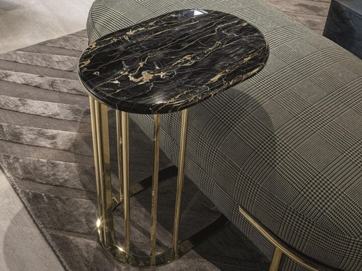 Balmain - oval stone coffee table | Longhi