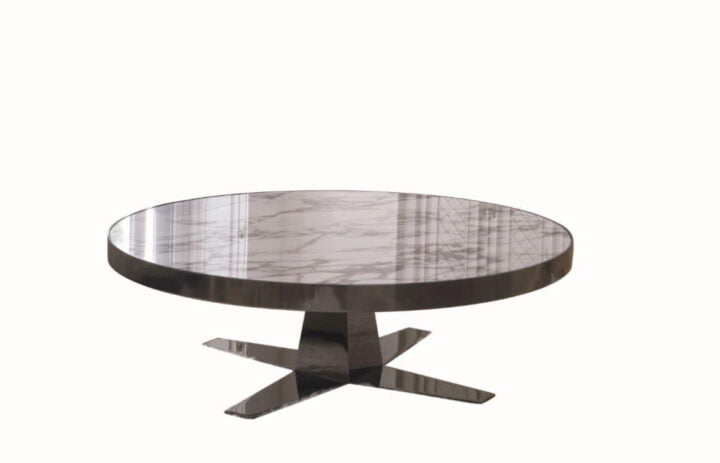 Bourbon - round metal coffee table | Longhi