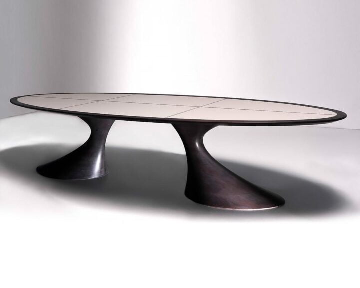 C 1412 - oval wood table | Annibale Colombo