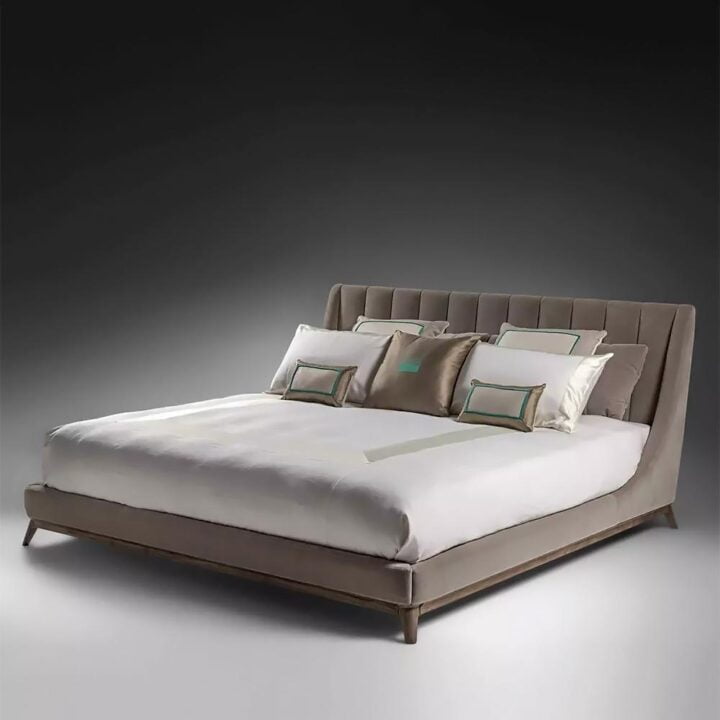 Calipso - leather bed with tufted headboard | Annibale Colombo