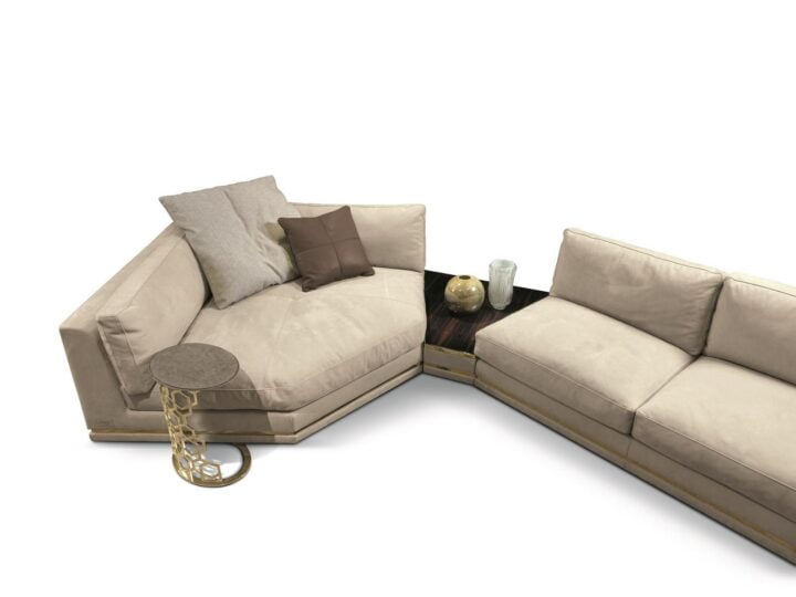 Cohen - sectional velvet sofa | Longhi