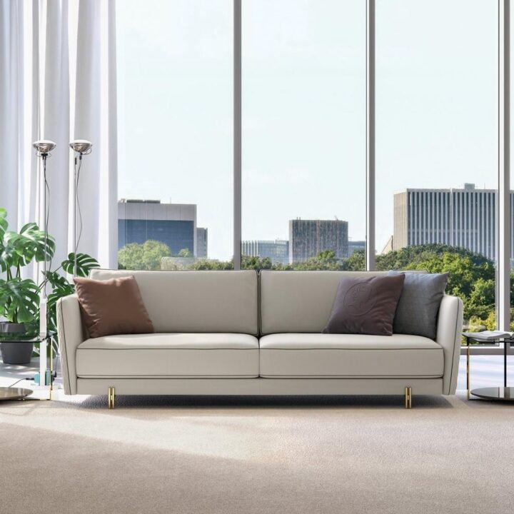 Conrad - sectional nabuk sofa | Alberta Salotti