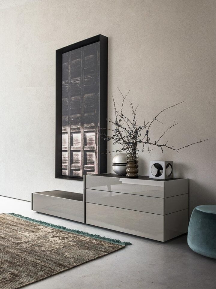 Da-Do system - rectangular lacquered chest of drawers with integrated handles | ALF Dafre