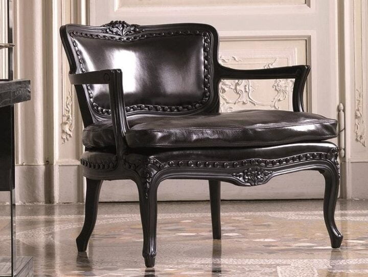 Dalia - leather armchair | Longhi