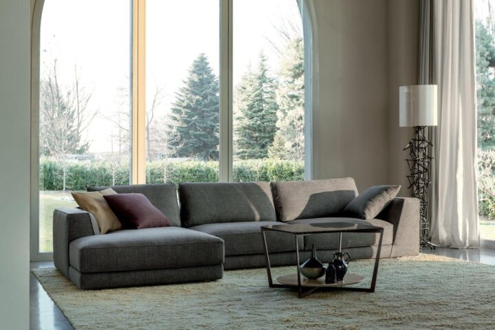 Dion - corner nabuk sofa | Alberta Salotti