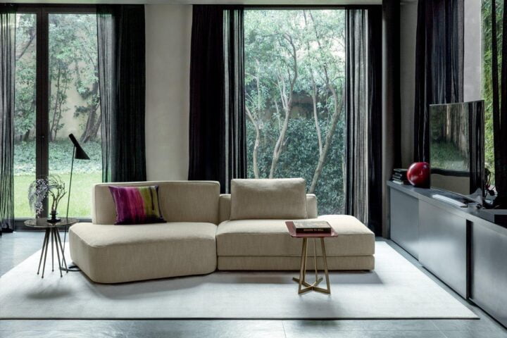 Dion - corner nabuk sofa | Alberta Salotti