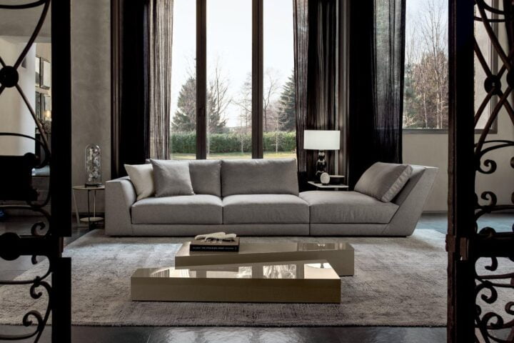 Dion - corner nabuk sofa | Alberta Salotti