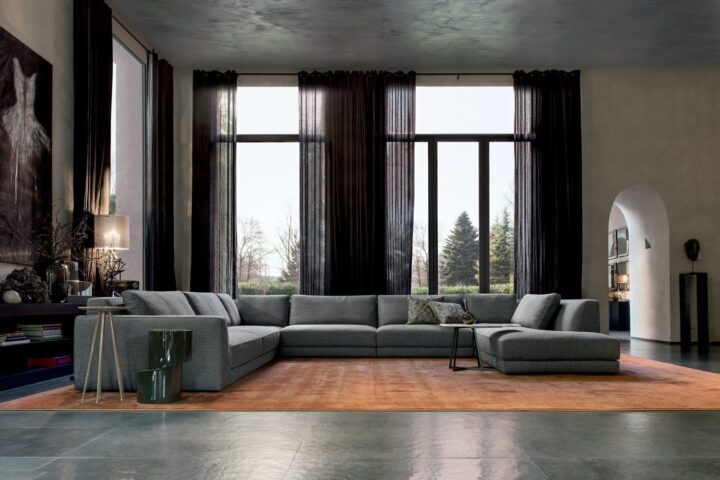 Dion - corner nabuk sofa | Alberta Salotti