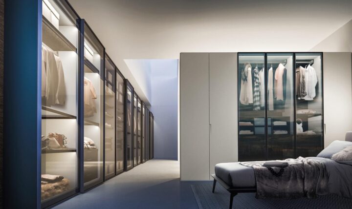 Display - modular lacquered wardrobe with doors | ALF Dafre