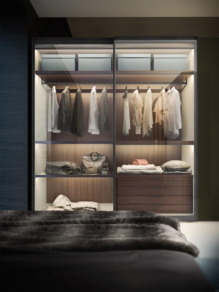 Display - modular lacquered wardrobe with doors | ALF Dafre