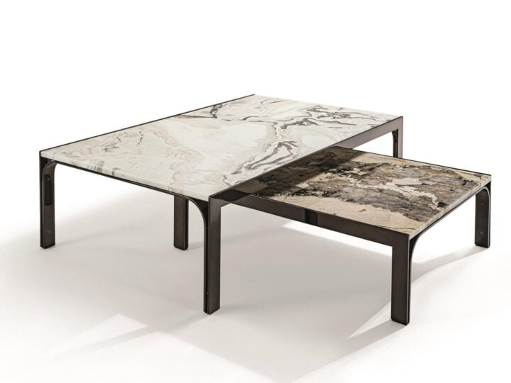 Edge - square metal coffee table | Longhi