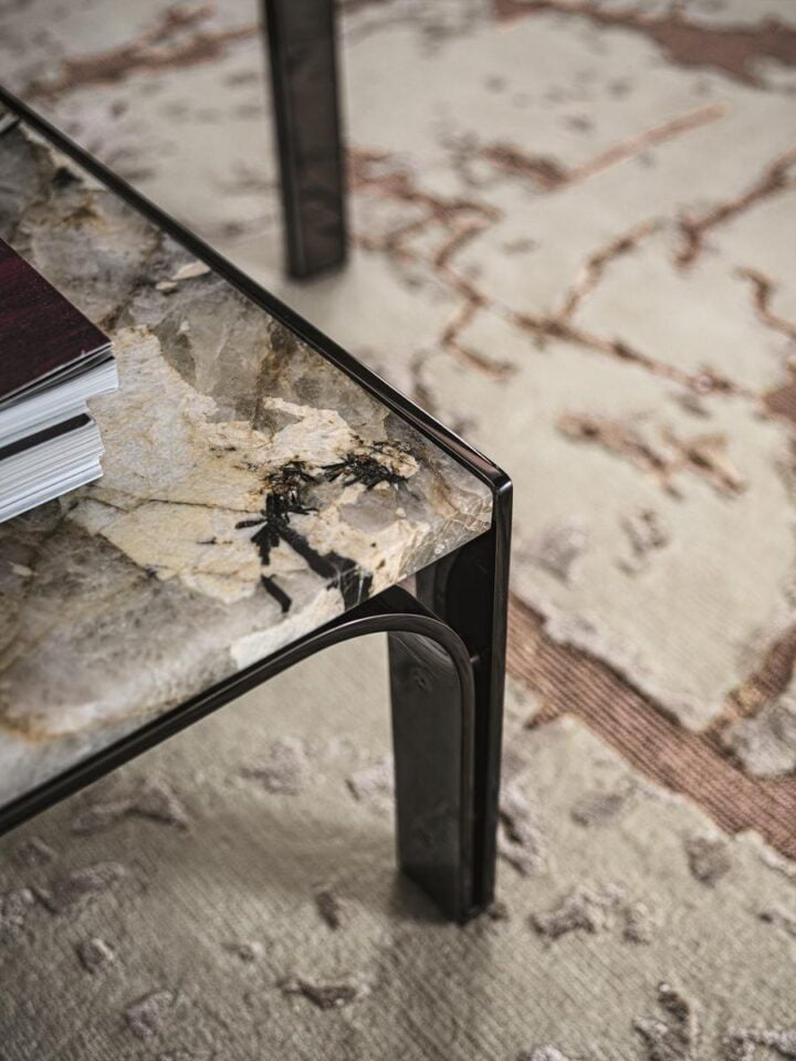 Edge - square metal coffee table | Longhi