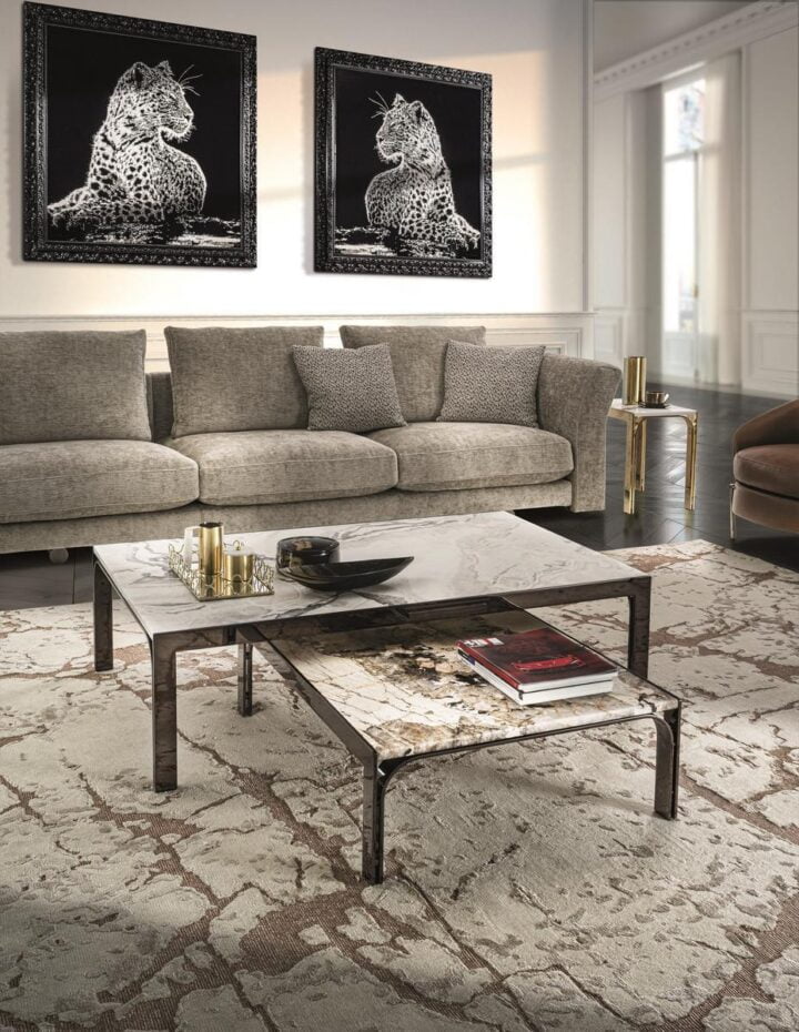 Edge - square metal coffee table | Longhi