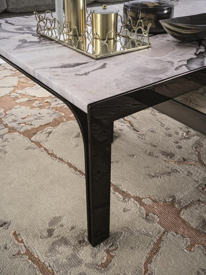 Edge - square metal coffee table | Longhi