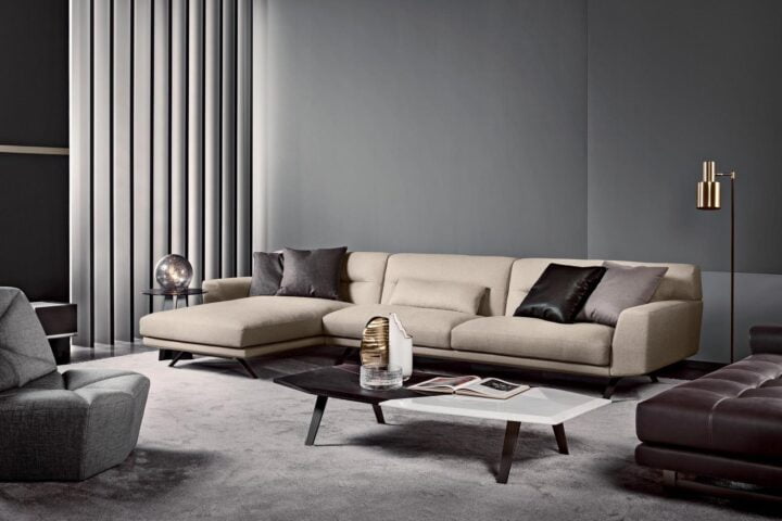 Feenix - sectional leather sofa | Alberta Salotti