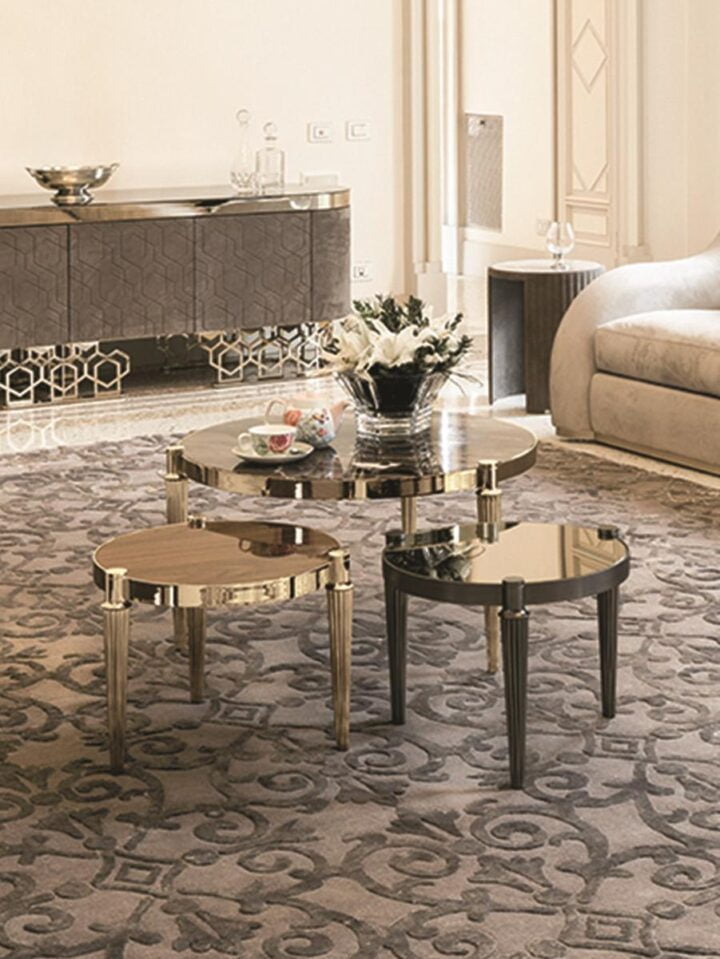 Felix - round stone coffee table | Longhi