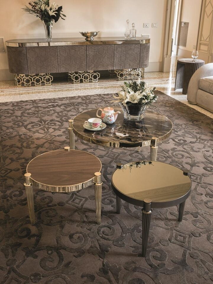 Felix - round stone coffee table | Longhi