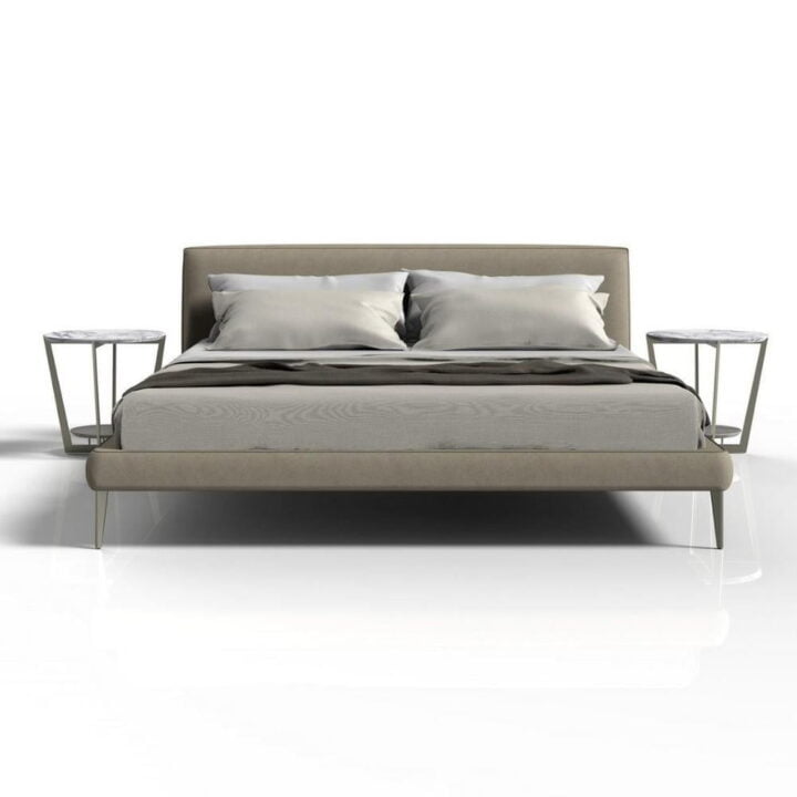 Gibson - velvet bed with upholstered headboard | Alberta Salotti