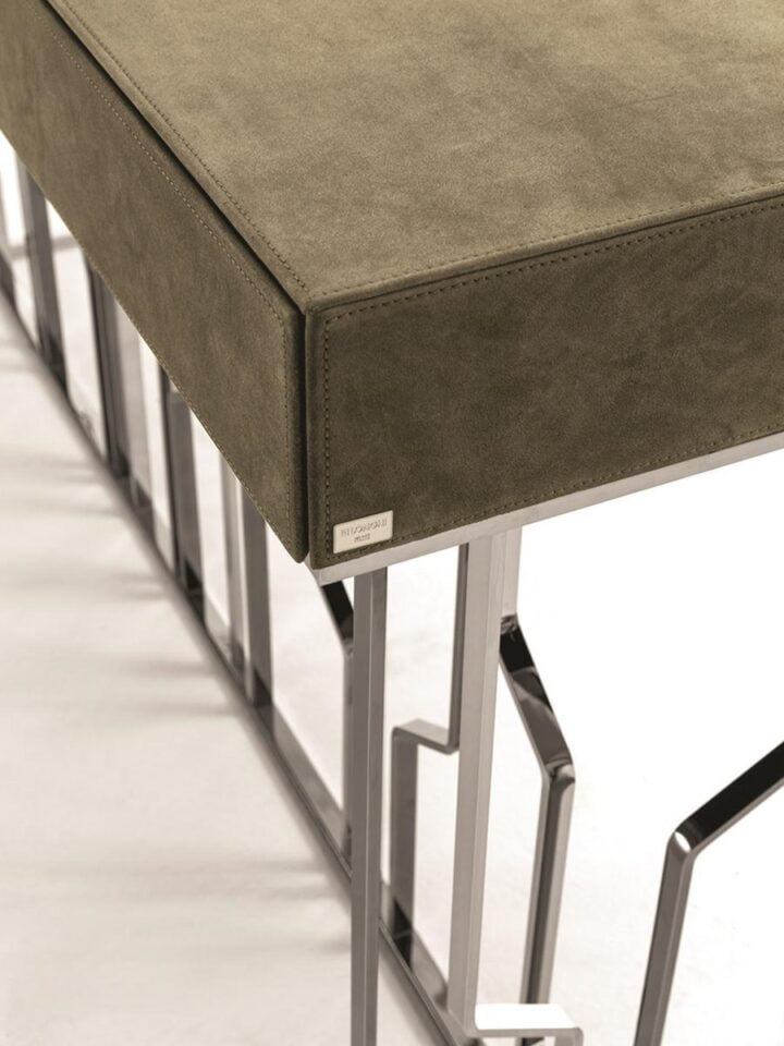 Ginza Evo - rectangular metal console with drawers | Longhi