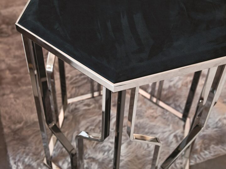 Ginza - hexagonal metal coffee table | Longhi