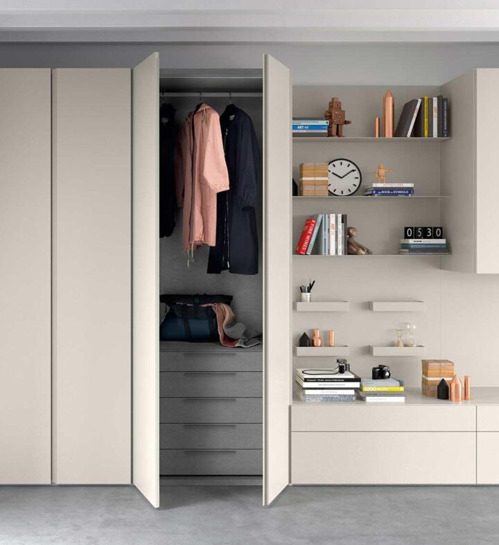 Go Up - modular lacquered wardrobe with coplanar doors | ALF Dafre