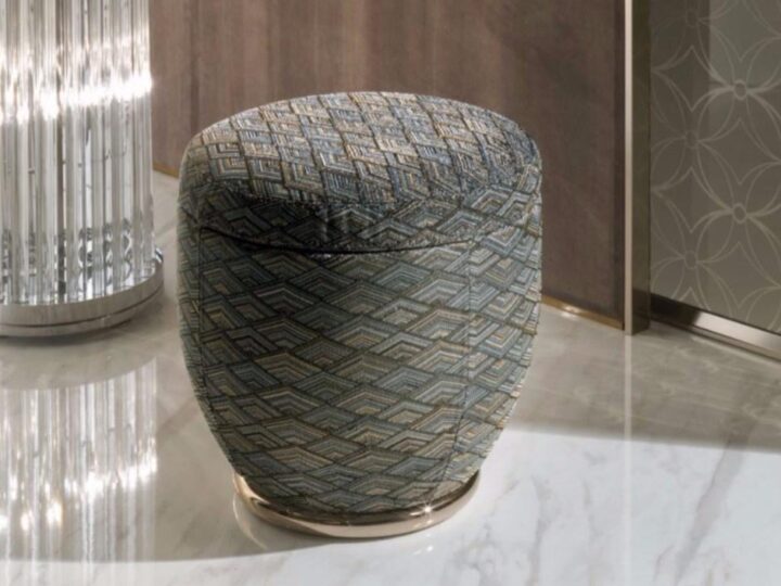 Godwin - round microfiber pouf | Longhi