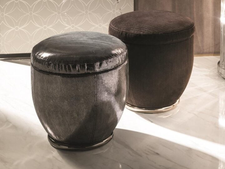 Godwin - round fabric pouf | Longhi