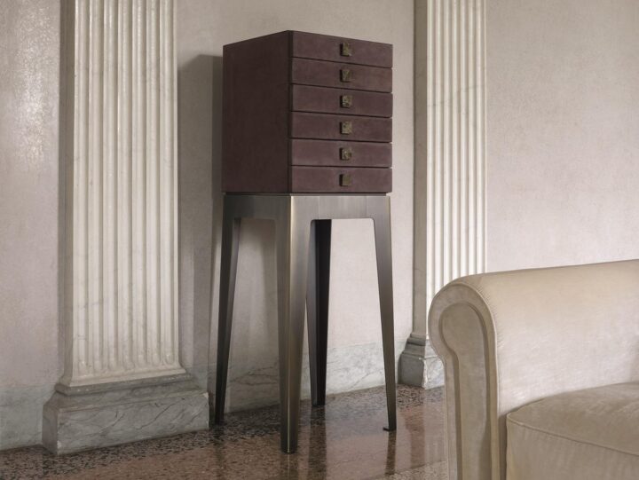 Lady - rectangular metal chest of drawers | Longhi