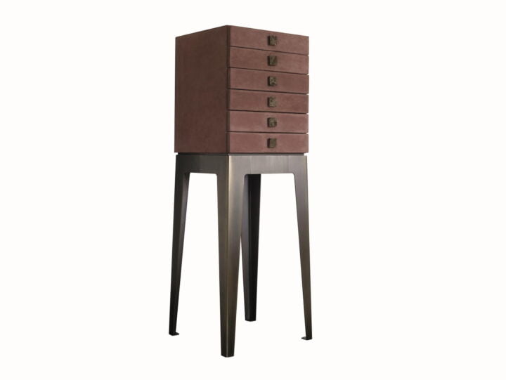 Lady - rectangular metal chest of drawers | Longhi