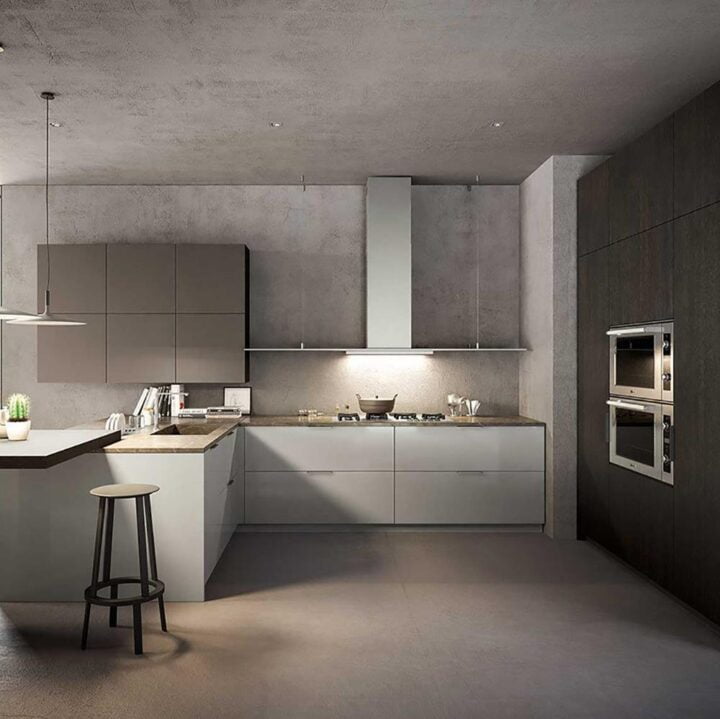 Logica L0 - fenix kitchen without handles | ALF Valdesign