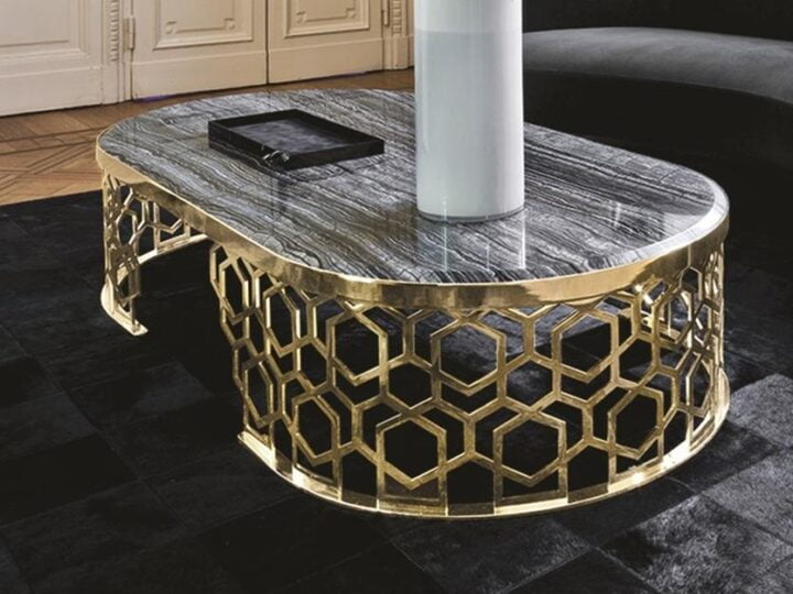 Manfred - oval stone coffee table | Longhi