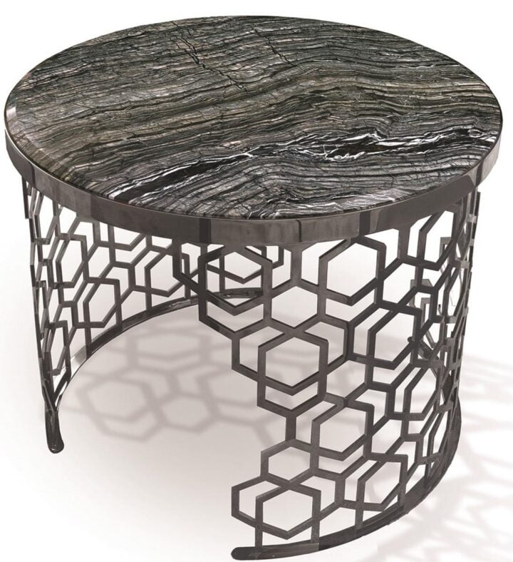 Manfred - round metal coffee table | Longhi