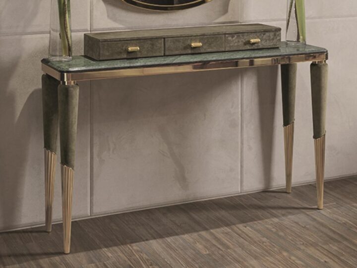 Odette - rectangular veneer console with drawers | Longhi