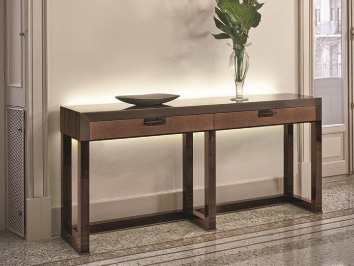 Orwell - rectangular stone console with drawers | Longhi