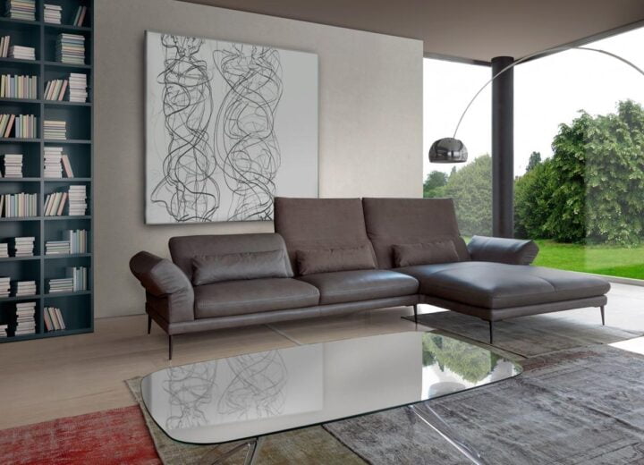 Paride - sectional leather sofa | Calia Italia