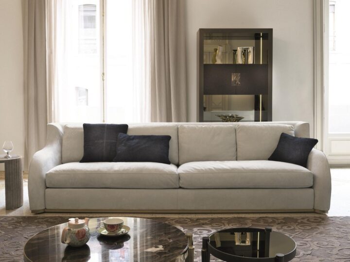 Rey - sectional leather sofa | Longhi