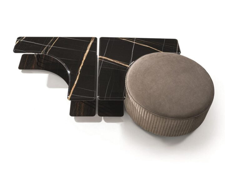 Saturn - square metal coffee table | Longhi