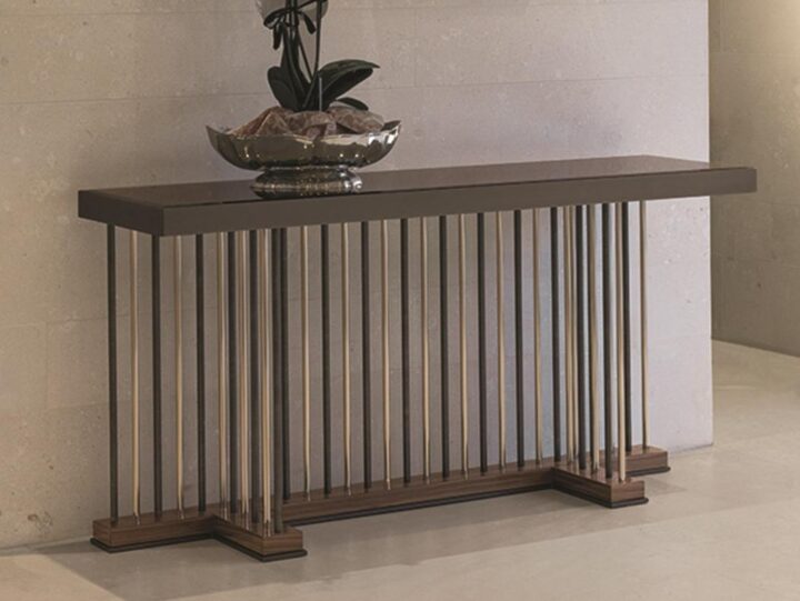 Schubert - rectangular veneer console | Longhi