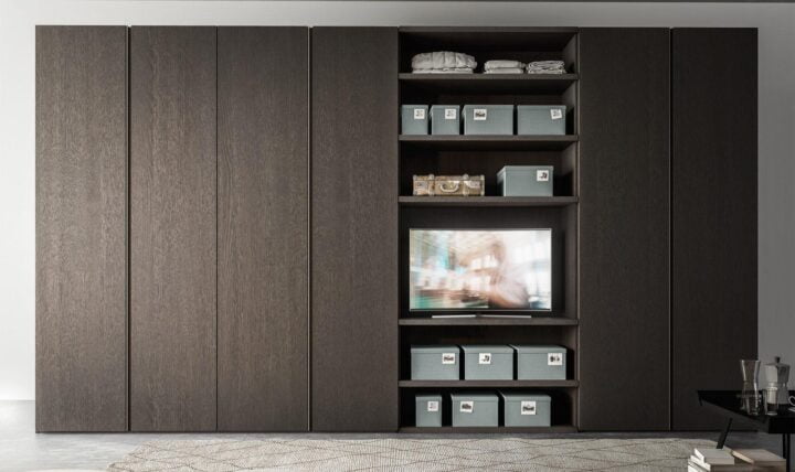 Split - corner lacquered wardrobe with doors | ALF Dafre